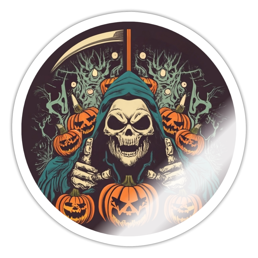 Jack-O-Reaper Sticker - white glossy