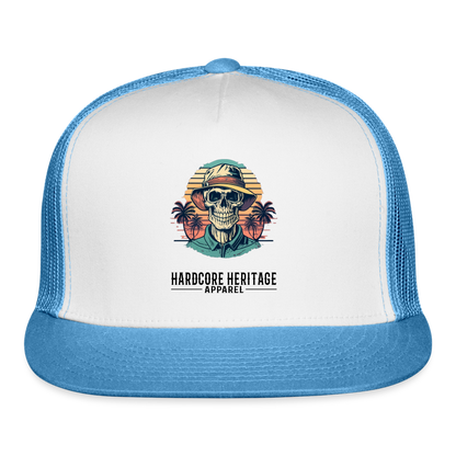 Island Retreat Trucker Hat - white/blue