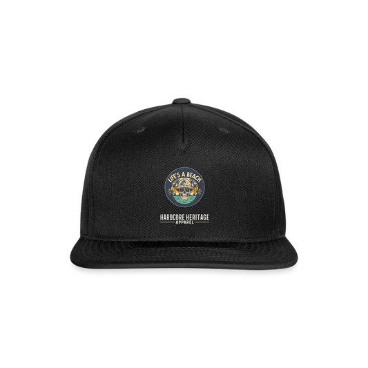 Life's a Beach Snapback - black