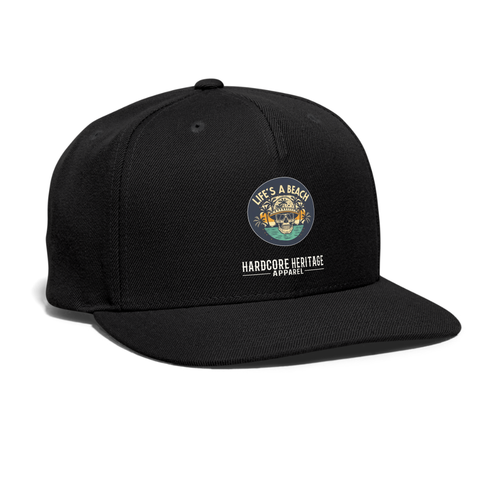 Life's a Beach Snapback - black