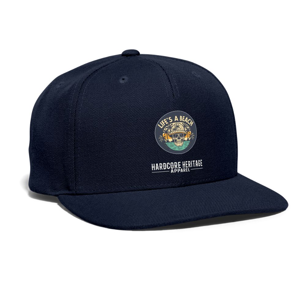 Life's a Beach Snapback - navy