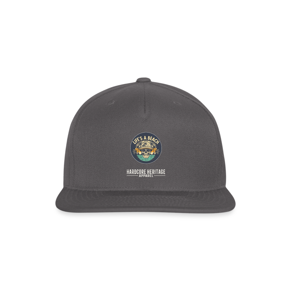 Life's a Beach Snapback - dark grey