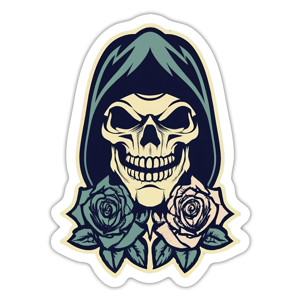 American Traditional Reaper Sticker - white matte