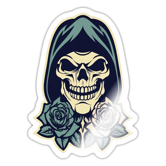 American Traditional Reaper Sticker - white glossy