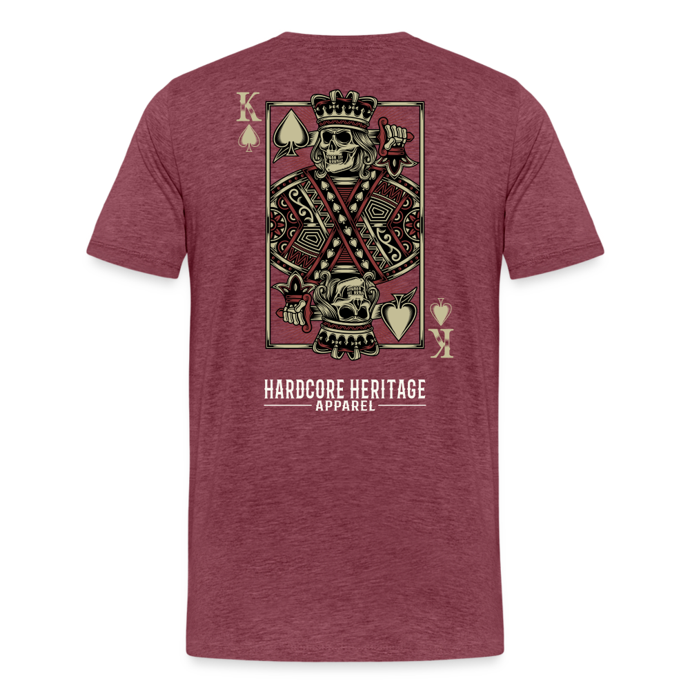 King of Hearts Tee - heather burgundy