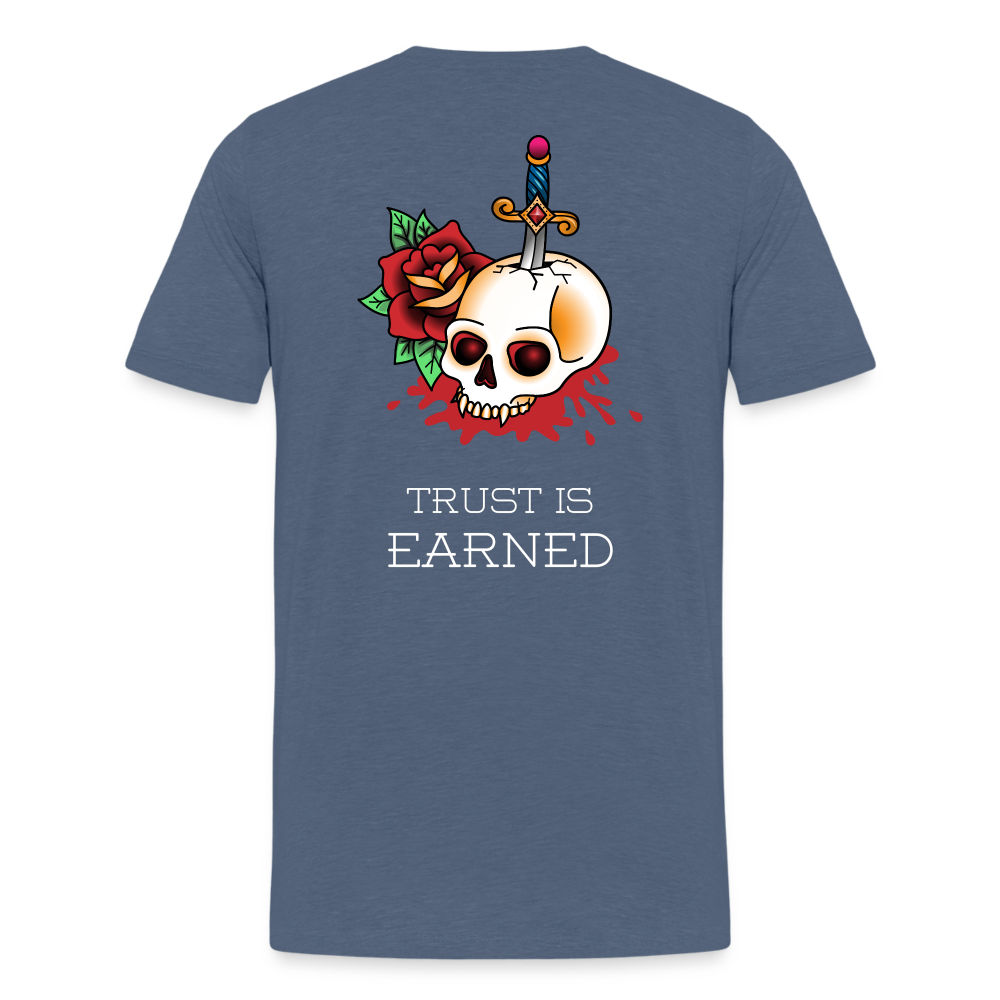 Trust is Earned Tee - heather blue