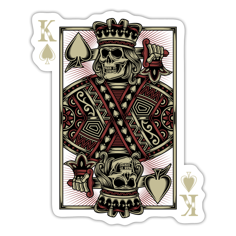 King of Hearts Sticker - white matte