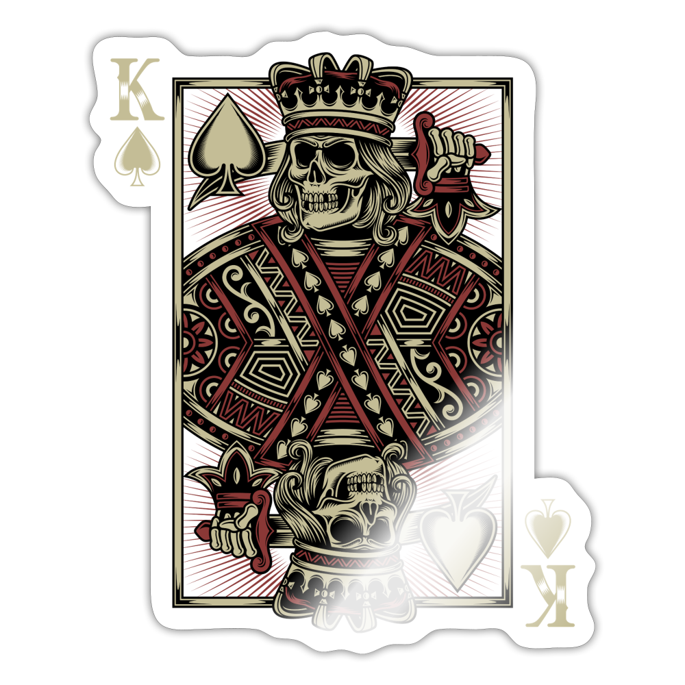 King of Hearts Sticker - white glossy