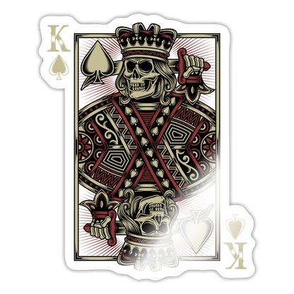 King of Hearts Sticker - white glossy