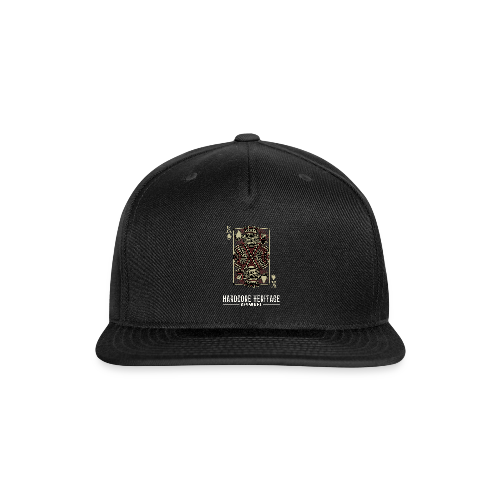 King of Hearts Snapback - black