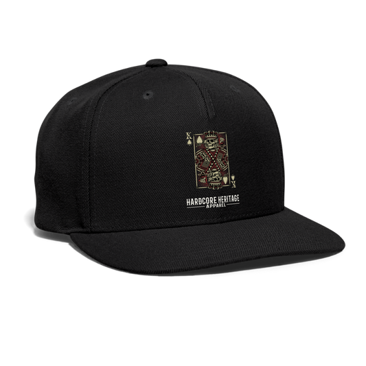 King of Hearts Snapback - black