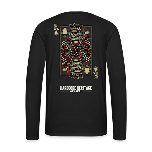 King of Hearts Long Sleeve Tee - black