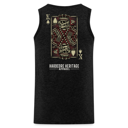 King of Hearts Tank - charcoal grey