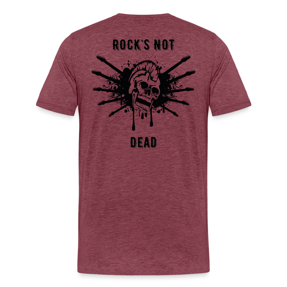 Rock's Not Dead Tee - heather burgundy