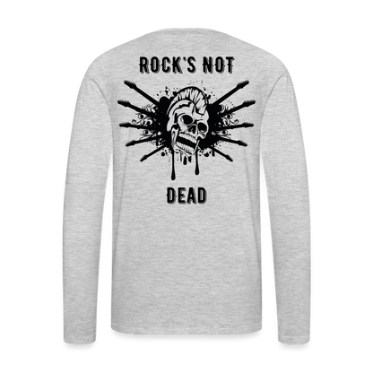 Rock's Not Dead Long Sleeve Tee - heather gray