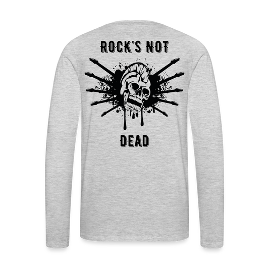 Rock's Not Dead Long Sleeve Tee - heather gray