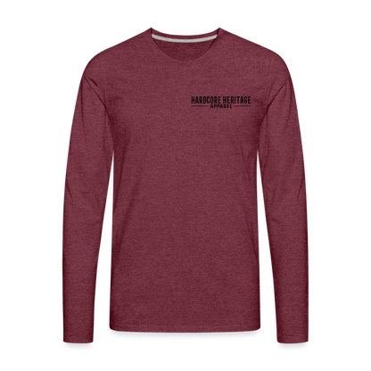 Rock's Not Dead Long Sleeve Tee - heather burgundy