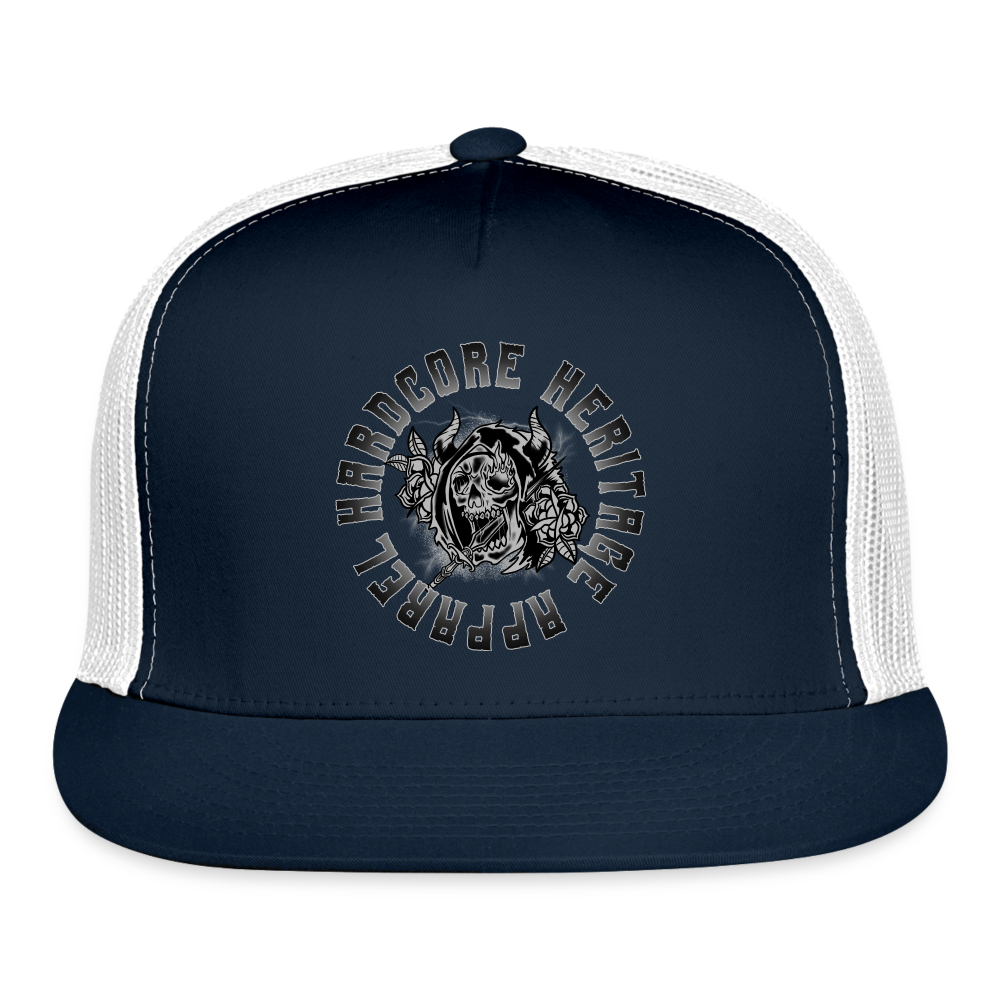 Ghoul Trucker Hat - navy/white