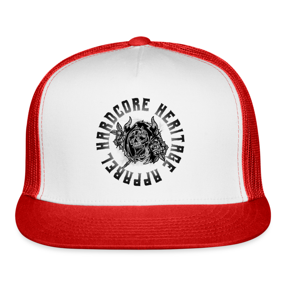 Ghoul Trucker Hat - white/red