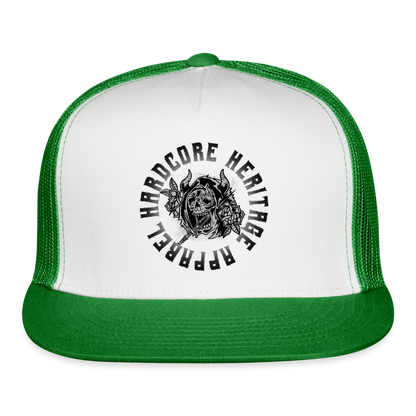 Ghoul Trucker Hat - white/kelly green