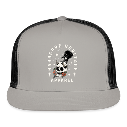 Hardcore Band Trucker Hat - gray/black