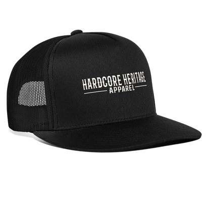 Traditional Logo Trucker Hat (Dark) - black/black