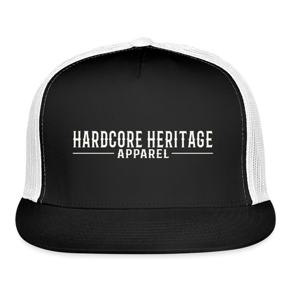 Traditional Logo Trucker Hat (Dark) - black/white