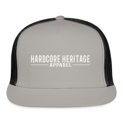 Traditional Logo Trucker Hat (Dark) - gray/black