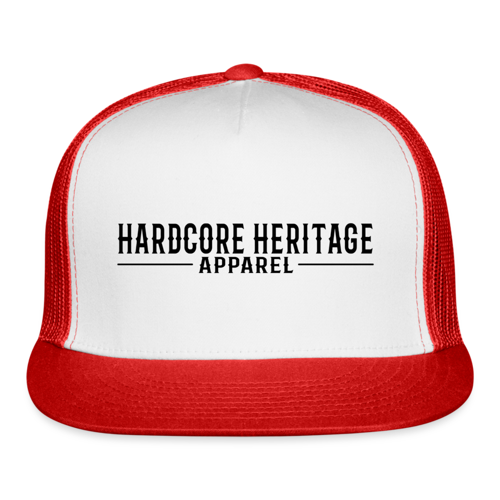 Traditional Logo Trucker Hat (Light) - white/red