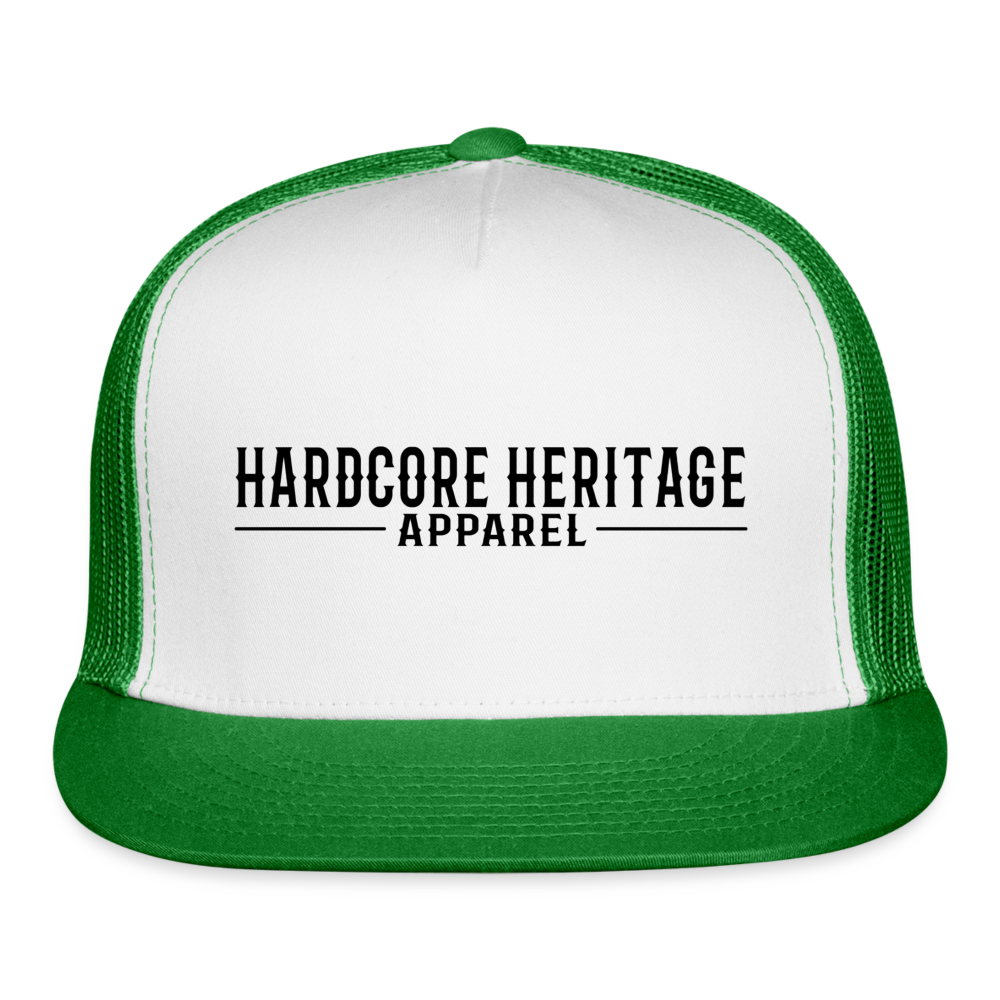 Traditional Logo Trucker Hat (Light) - white/kelly green