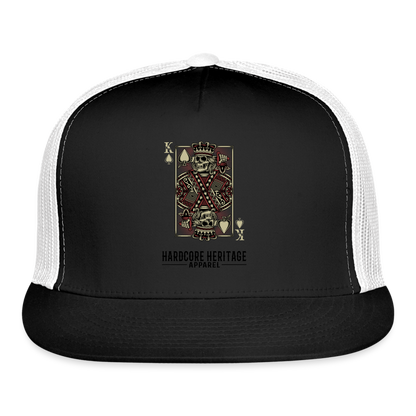 King of Hearts Trucker Hat - black/white