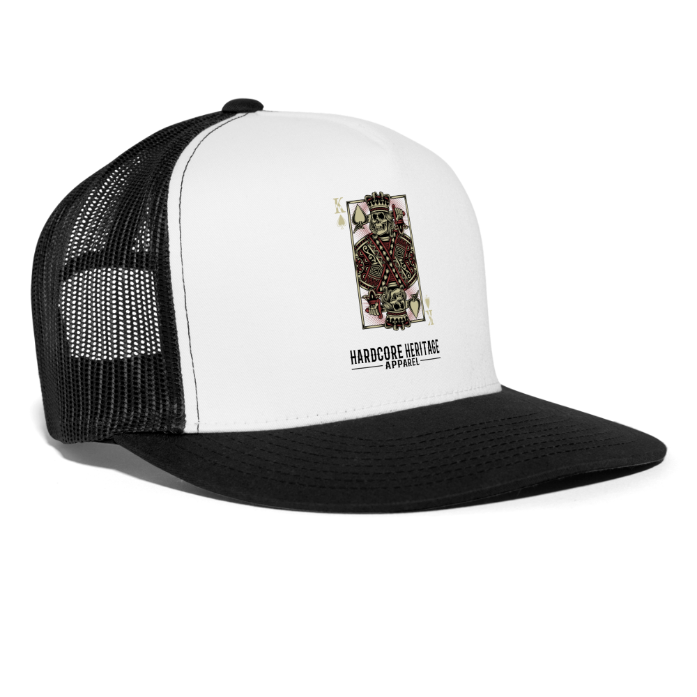 King of Hearts Trucker Hat - white/black