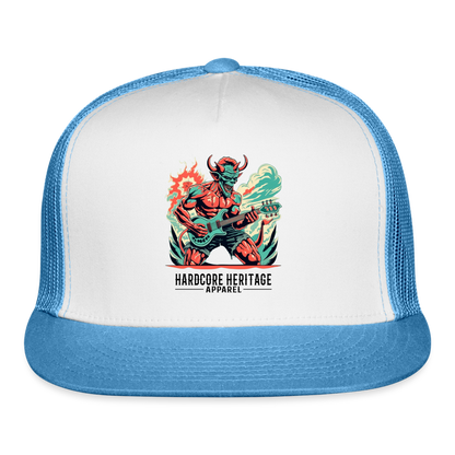 Rock Devil Trucker Hat - white/blue