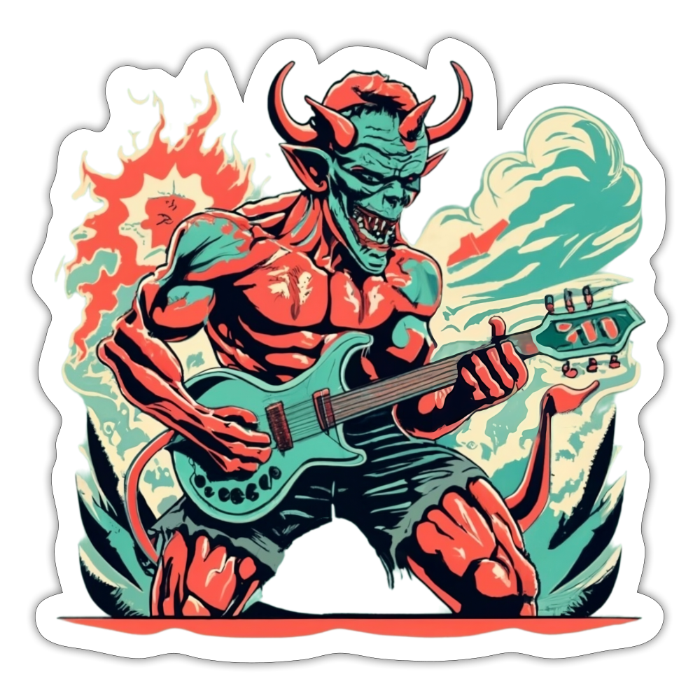 Rock Devil Sticker - white matte