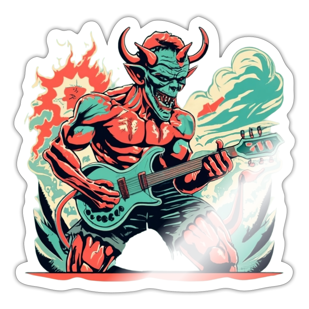 Rock Devil Sticker - white glossy