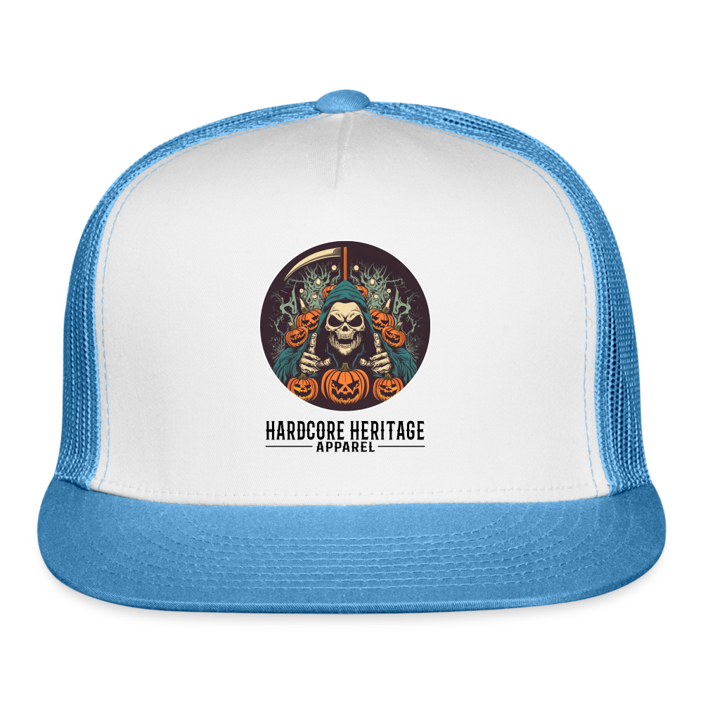 Jack-O-Reaper Trucker Hat - white/blue