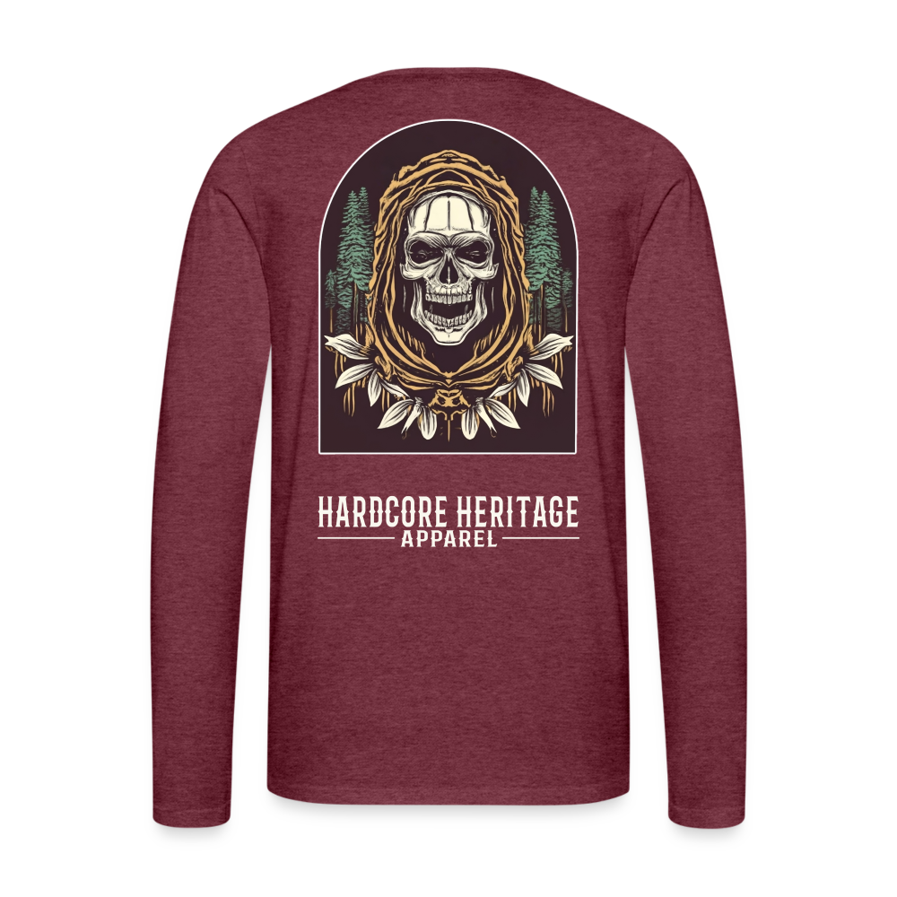 Warlock Long Sleeve Tee - heather burgundy