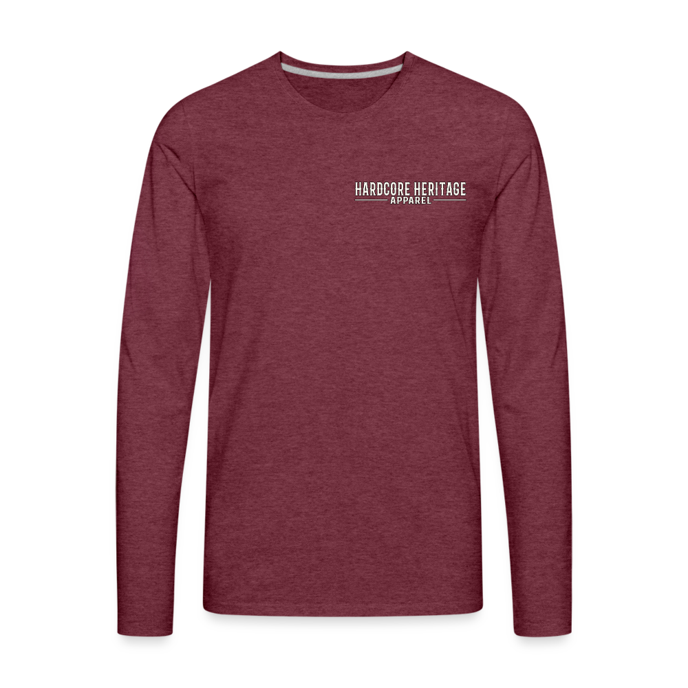 Another Day in Paradise Long Sleeve Tee - heather burgundy