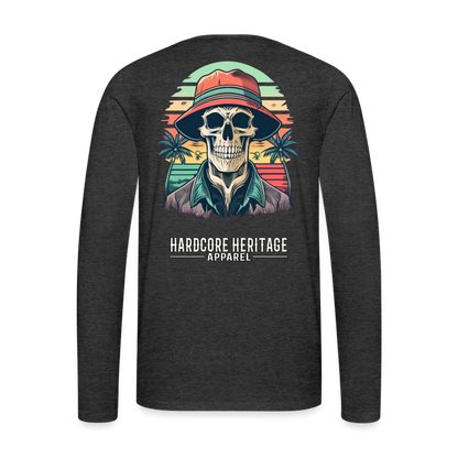 Another Day in Paradise Long Sleeve Tee - charcoal grey