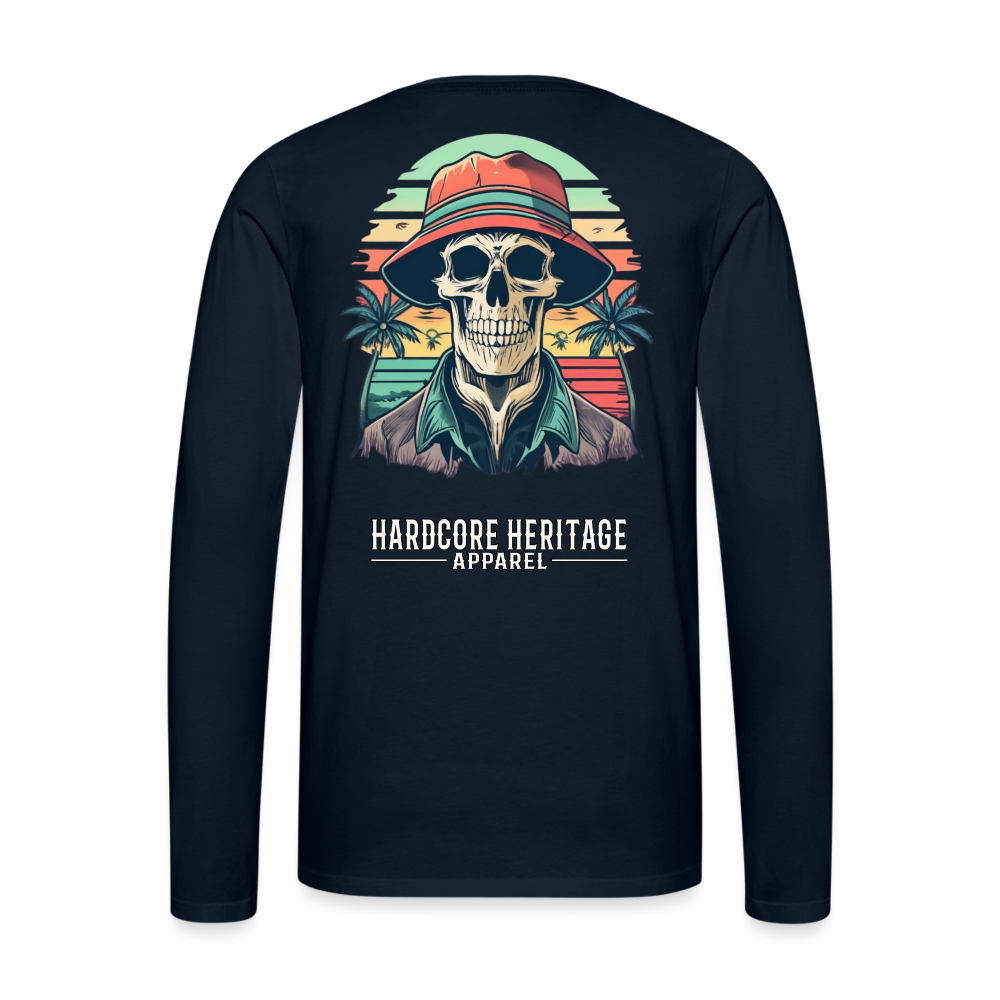 Another Day in Paradise Long Sleeve Tee - deep navy