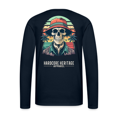 Another Day in Paradise Long Sleeve Tee - deep navy