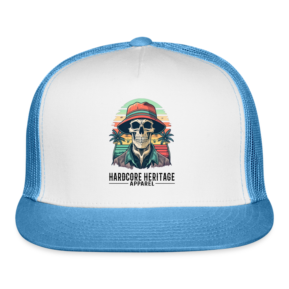 Another Day in Paradise Trucker Hat - white/blue