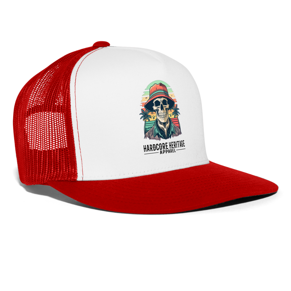 Another Day in Paradise Trucker Hat - white/red