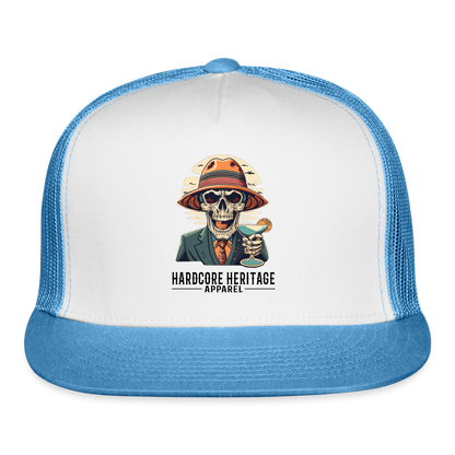 Happy Hour Trucker Hat - white/blue