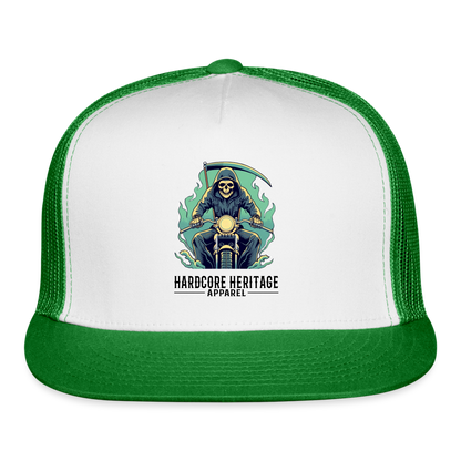 Reaper MC v2 Trucker Hat - white/kelly green