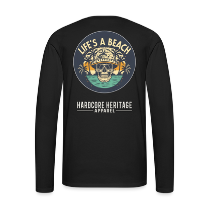 Life's a Beach Long Sleeve Tee - black