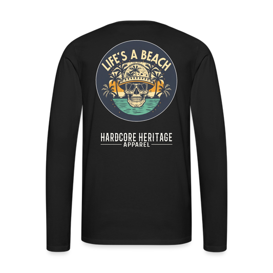 Life's a Beach Long Sleeve Tee - black