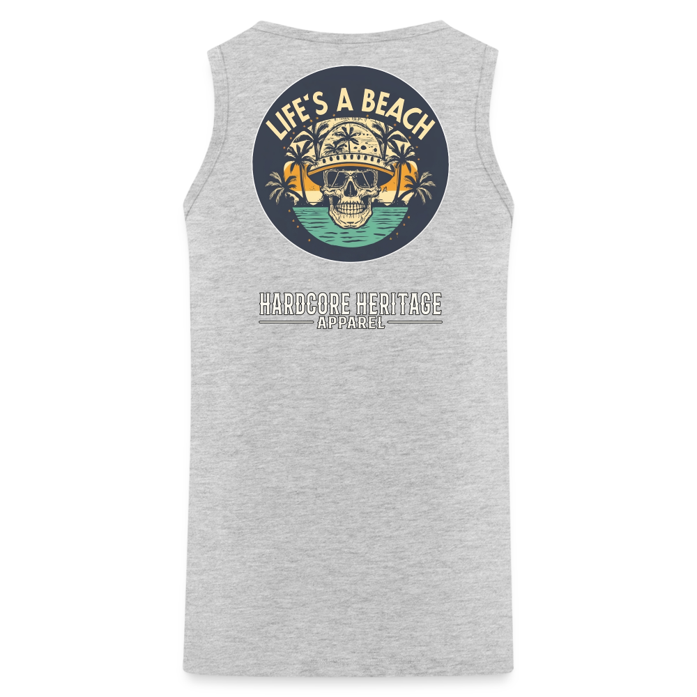 Life's a Beach Tank - heather gray