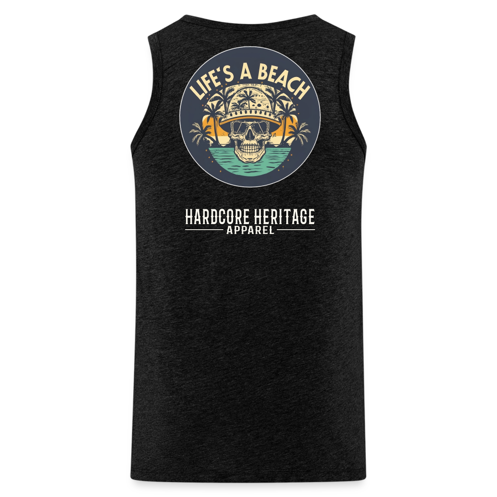 Life's a Beach Tank - charcoal grey