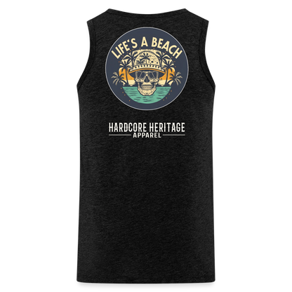 Life's a Beach Tank - charcoal grey